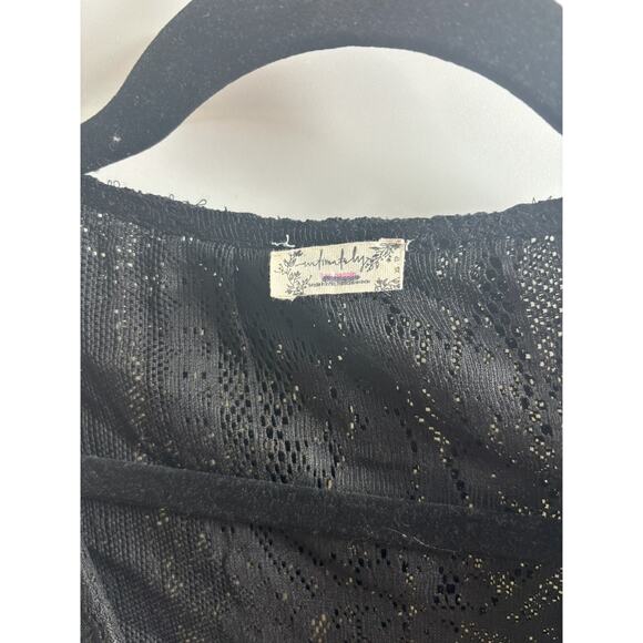 Free People‎ NWOT Women's Black Bodysuit Lace Sequins Size X-Small - Picture 4 of 4